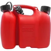 Hünersdorff Bidon combiné Oregon 3 + 1,5 l rouge pour carburant et huile de chaîne ( 562410 )