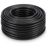 Relaxdays Tuyau d'arrosage , 100 m, tuyau d'arrosage universel 1/2", résistant aux UV et aux intempéries, tuyau d'arrosage en tissu, PP, noir