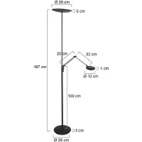 Steinhauer Exclusive - lampadaire - Zenith2 - noir - plastique et métal - lampe design - LED - 4390ZW