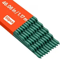 Vevor Tuteur Plante 1,17 m Tuteur Plante Grimpante 50 PCS Tuteurs à Tomates Jardin pour Soutien Plantes Grimpantes Légumes Extérieur