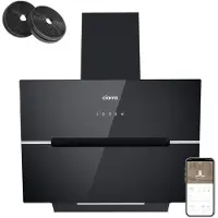 CIARRA Hotte aspirante sans conduit, 60 cm, classe énergétique A+++, 688 m³/h, connectée Wi-Fi avec application et commandes tactiles, fonction booster, modèle VM6736FB