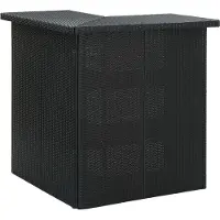 vidaXL set bar de jardin 8 pièces avec coussins Poly rotin noir