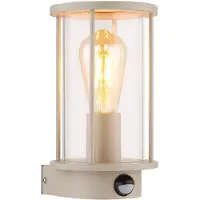 Globo Lampe murale extérieure Gracey avec capteur marron sable