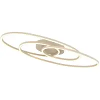 Globo Lampe de plafond à design Spira brun sable
