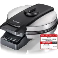 Cloer Gaufrier - - 1898XL - Gaufre extra large 19,5 cm - 1200 watts - Antiadhésif
