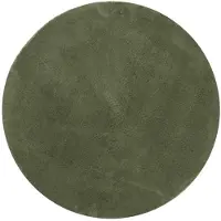 vidaXL Tapis HUARTE à poils courts doux et lavable vert forêt Ø 160 cm