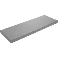 Sleepling Coussin de banc 110 x 50 cm, gris clair, dessous antidérapant, coussin d'assise pour rebord de fenêtre, housse lavable,