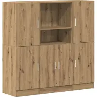vidaXL Ensemble d'armoires de cuisine 3 pcs chêne artisanal