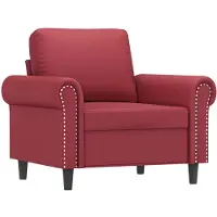 vidaXL Fauteuil vin rouge 60 cm similicuir