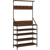 vidaXL Porte-vêtements et rangement des chaussures chêne marron