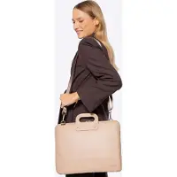 WITTCHEN Sac d'ordinateur portable pour femmes 15" en similicuir, Beige, Beige, éco-cuir
