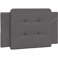 vidaXL Coussin de tête de lit "Zadar" Gris 90 cm Similicuir