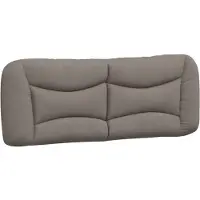vidaXL Coussin de tête de lit Taupe 140 cm Tissu