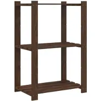 vidaXL Support de rangement à 3 niveaux marron 60x38x90 cm bois de pin