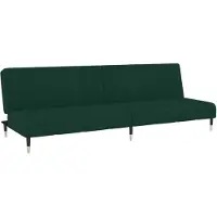 vidaXL Canapé-lit à 2 places vert foncé velours