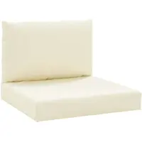 vidaXL Coussins de palette lot de 2 blanc crème tissu oxford