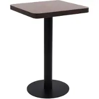 vidaXL Table de bistrot marron foncé 50x50 cm MDF