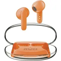 Awei Casque Bluetooth 5.3 T85 Enctws + Station d'accueil Orange/Orange