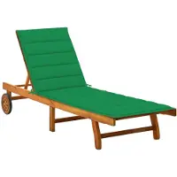 vidaXL Bain de soleil avec support acacia massif