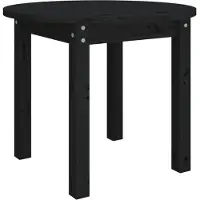 vidaXL Table basse noire à55x45 cm pin massif