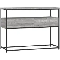 vidaXL Table console sonoma gris 100x40x75 cm bois d'ingénierie