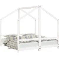 vidaXL Lit d'enfant blanc 2x(80x160) cm Pin massif