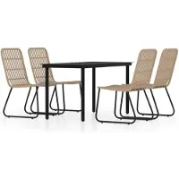 vidaXL ensemble de jardin 5 pièces aspect chêne