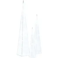 vidaXL Jeu de cônes lumineux LED en acrylique décoratif blanc froid 30/45/60 cm