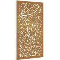 vidaXL Décoration murale de jardin 105x55 cm Design de feuilles en acier corten