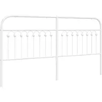 vidaXL Tête de lit de rechange en métal blanc 180 cm