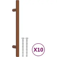 vidaXL Poignées de meubles 10 pcs. Bronzes 160 mm acier inoxydable