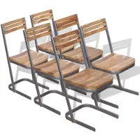vidaXL Chaises de salle à manger 6 pcs. Bois massif teck