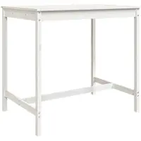vidaXL Table de jardin blanche 121x82,5x110 cm Pin massif