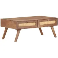 vidaXL Table basse 100x60x40 cm en bois massif de manguier