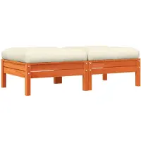 vidaXL Tabouret de jardin avec coussin 2 pcs. Marron cireux Pin massif