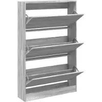 vidaXL Meuble à chaussures sonoma gris 80x21x125,5cm bois d'ingénierie
