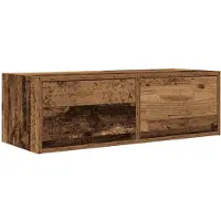 vidaXL Armoire TV imitation vieux bois 80x31x25,5 cm Matériau dérivé du bois