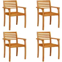 vidaXL Chaises de jardin 4 pcs. 59x55x85 cm bois massif acacia