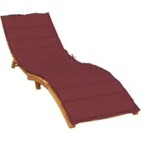 vidaXL Coussin pour bain de soleil Melange rouge vin 200x70x4 cm Tissu