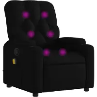 vidaXL Fauteuil de massage noir tissu