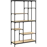 vidaXL Bibliothèque chêne sonoma 99x35,5x176 cm bois ingénierie acier