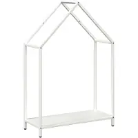 vidaXL Étagère à bois de chauffage Blanc 60x25x90 cm Acier laminé à froid