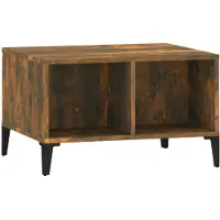 vidaXL Table basse chêne fumé 60x50x36,5 cm bois composite