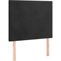 vidaXL Têtes de lit 2 pcs. noir 90x5x78/88 cm velours