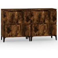 vidaXL Sideboards 2 pcs. Chêne fumé 60x35x70 cm Bois composite