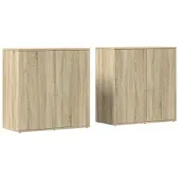 vidaXL Sideboards 2 pcs. chêne Sonoma 79x38x80 cm bois composite