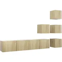 vidaXL Ensemble d'armoires TV 6 pièces en bois composite chêne Sonoma