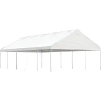vidaXL Pavillon avec toit Blanc 11,15x5,88x3,75 m Polyéthylène