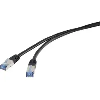 Renkforce CONRAD RJ45 RF-4673692 CAT 6a S/FTP 10.00 m Black Résistant aux UV