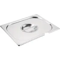 Vogue Couvercle Bac Gastro Inox GN 1/2 avec encoche - - - Inox